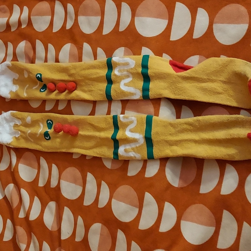 🤍5/$10 or 10/$15 Knee High Ginger Bread Xmas Socks SUPER Soft Excellent Cond